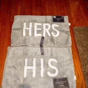 Jean Pierre New York "His & Hers" Bath Mat Set